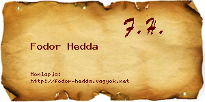 Fodor Hedda névjegykártya